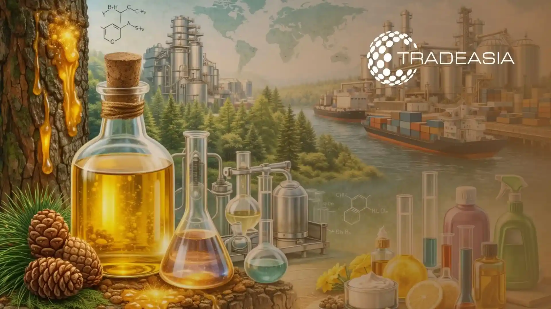 Guía mundial para compradores de goma, aceite de trementina y derivados del pino